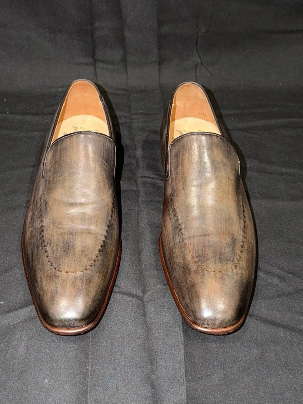 Men’s Italian Leather Slip-On Loafers in Brown